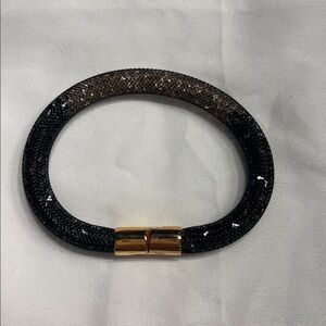 SWAROVSKI two tone black tone crystal Stardust bracelet